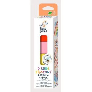Imagine Set de 6 creioane cerate in forma de cub, Haku Yoka - culori curcubeu