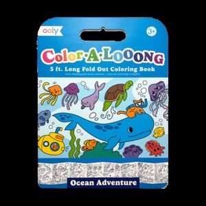 Imagine Album de colorat cu lungime 1, 5 m - fata-verso, Color-A-Looong - Aventura Subacvatica