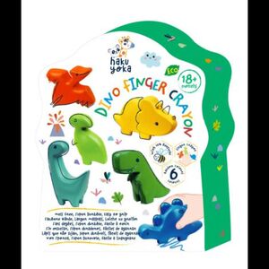 Imagine Creioane cerate pentru degete - Dinozauri, set de 6 - Haku Yoka