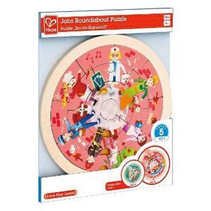Imagine Puzzle din lemn cu doua fete. Giratoriu si meserii