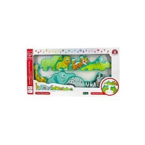 Imagine Puzzle din lemn. Litere si animale salbatice