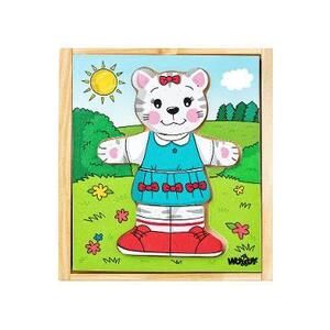 Imagine Puzzle din lemn: Imbraca pisica