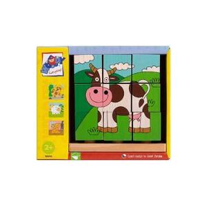 Imagine Puzzle din lemn. 3x3 cuburi. Imagini de stivuit