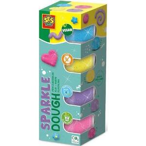 Imagine Set plastilina vegana cu sclipici
