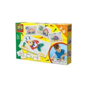 Imagine Set creativ: Tabla mozaic cu peg-uri colorate