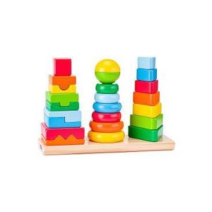 Imagine Jucarie din lemn de stivuit: Forme geometrice