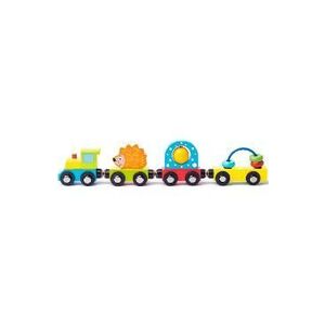 Imagine Jucarie din lemn: Tren cu jucarii si un arici