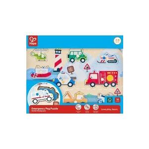 Imagine Puzzle din lemn cu butoni: Vehicule de interventie