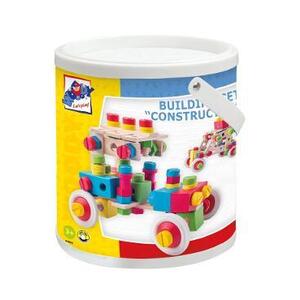 Imagine Set de constructie la galeata 140 piese de lemn