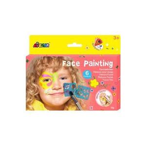 Imagine Trusa make-up pictura fata cu sabloane incluse: Flori si fluturi
