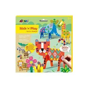 Imagine Joc creativ Stick 'N' Play cu scene 3D si stickere repozitionabile: Animale safari