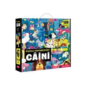 Imagine Puzzle fosforescent 120 piese. Caini