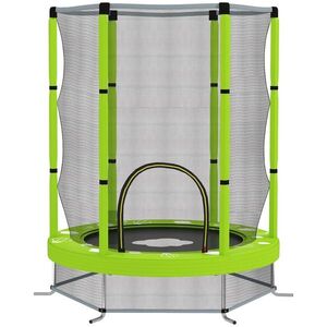 Imagine AIYAPLAY Trambulină pentru Copii 3-6 Ani cu Plasă de Siguranță, Փ140x190 cm, Verde | Aosom Romania