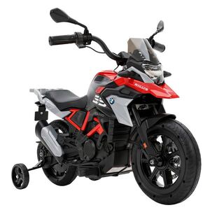 Imagine AIYAPLAY Motocicletă electrică pentru copii BMW G310 GS 12V, 3-8 ani, baterie litiu, roți ajutătoare detașabile, roșie | Aosom Romania
