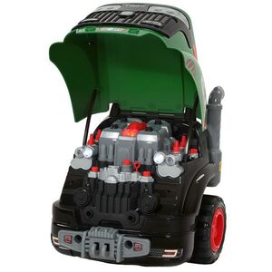 Imagine AIYAPLAY Atelier Camion Jucărie pentru Copii cu Motor, 60 Accesorii, Lumini și Sunete, 42x42x47 cm, Verde | Aosom Romania