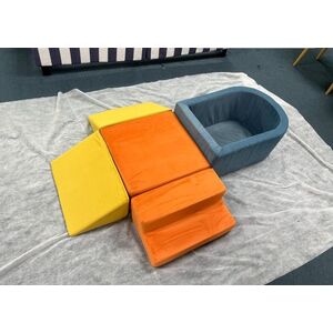 Imagine AIYAPLAY Traseu Motricitate Bebeluş 5PCS, Module Motricitate din Spumă, Piscină cu Bile, Huse din Catifea Lavabile, Multicolor | Aosom Romania
