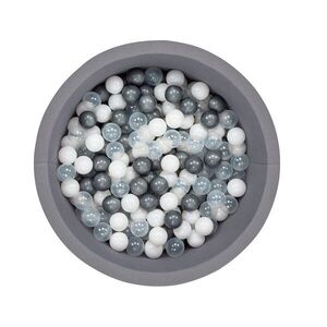 Imagine Piscina cu bile, Bubble Pops, 150 bile, Ø85 x 30 cm, bumbac/plastic, gri