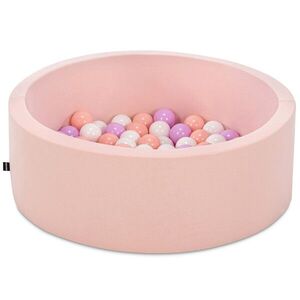 Imagine Piscina cu bile, Bubble Pops v3, 150 bile, Ø85 x 30 cm, bumbac/plastic, roz