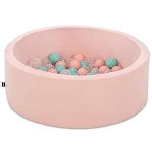 Imagine Piscina cu bile, Bubble Pops v8, 150 bile, Ø85 x 30 cm, bumbac/plastic, roz