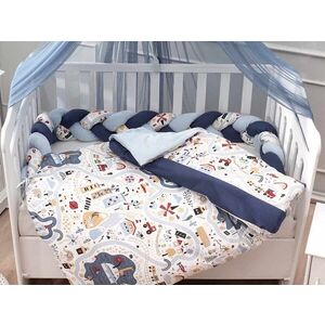 Imagine Set de dormit pentru bebelusi cu protectie laterala, Wallxpert, Adventure, Multicolor