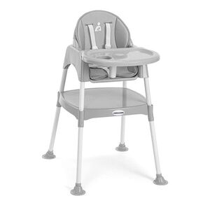 Imagine Scaun de masa pentru bebelusi, Wallxpert, 3in1, Gri