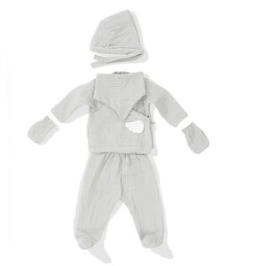 Imagine Newborn Baby Set (5 Pieces), Wallxpert, Angel Wings, Bumbac, Gri