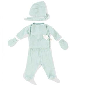 Imagine Newborn Baby Set (5 Pieces), Wallxpert, Angel Wings, Bumbac, Verde menta