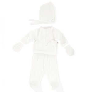 Imagine Newborn Baby Set (5 Pieces), Wallxpert, Angel Wings, Bumbac, Alb
