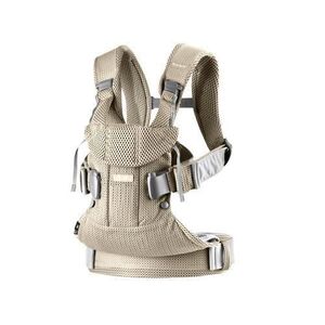 Imagine Ham anatomic BabyBjorn, cu pozitii multiple de purtare One AIR, Greige, 3D Mesh
