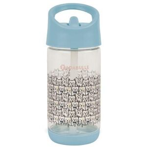 Imagine Cana cu pai Badabulle Pisici, 350ml (Albastru)