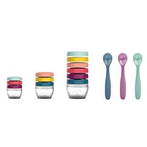 Imagine Set alimentatie Babymoov A004310, 3 seturi recipiente, Un set linguri (Multicolor)