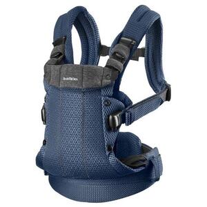 Imagine Ham anatomic BabyBjorn Harmony Navy Blue, Pozitii multiple de purtare, 0-15 kg, 0-3 ani, 3D Mesh (Albastru)