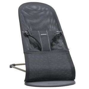 Imagine Balansoar BabyBjorn Bliss Anthracite, Pana la 2 ani, Material Mesh (Negru)