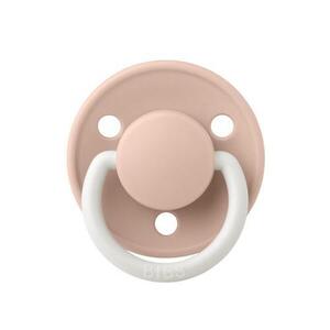 Imagine Suzeta fosforescenta De Lux Glow Latex, tetina rotunda, 6 luni + Blush, BIBS