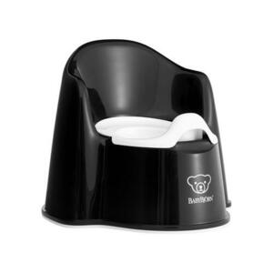 Imagine Olita cu protectie spate Potty Chair Black/White, BabyBjorn