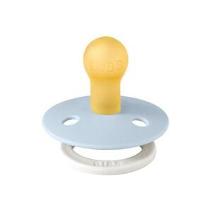 Imagine Suzeta fosforescenta Colour GLOW Latex, tetina rotunda, 0 luni + Baby Blue, BIBS