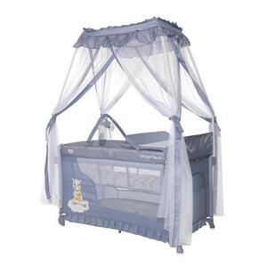 Imagine Patut pliabil stil baldachin Lorelli Magic Sleep, cu accesorii, Cool Grey Hippo