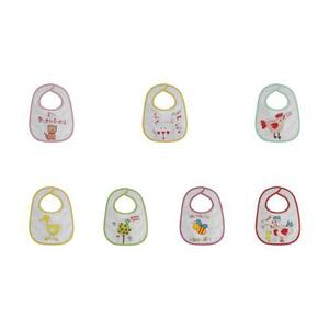 Imagine Set 7 bavete Lorelli, small, bumbac, inchidere cu arici, Girl