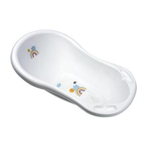 Imagine Cadita bebe Lorelli Rainbow White, 84 cm, cu dop de scurgere