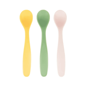 Imagine Set de 3 lingurite flexibile pentru bebelusi Badabulle Pastel