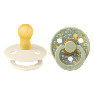 Imagine Set 2 suzete Colour Eloise Latex BIBS x LIBERTY, tetina rotunda, 0 luni+