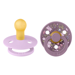 Imagine Set 2 suzete BIBS x LIBERTY Colour Chamomile Lawn Latex, tetina rotunda, 0 luni+