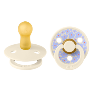 Imagine Set 2 suzete BIBS Colour Studio Collection Flower Latex, tetina rotunda, 6 luni+