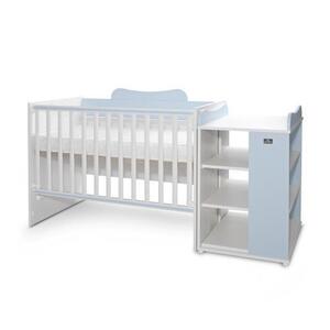 Imagine Patut modular multifunctional Lorelli Multi White Baby Blue, 5 configurari diferite, 190 x 72 cm