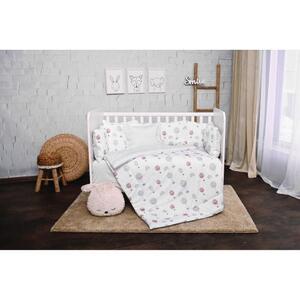 Imagine Set lenjerie pat 7 piese Lorelli Lily Grey Ballons, bumbac ranforce