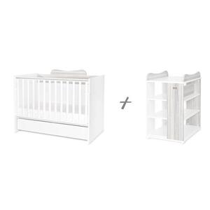 Imagine Patut modular multifunctional Lorelli Multi White Artwood, 5 configurari diferite, 190 x 72 cm