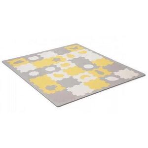 Imagine Covoras de joaca pentru copii KinderKraft LUNO SHAPES, puzzle 3D, 1850 x 1650mm (Galben)