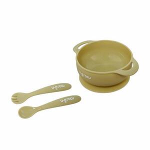 Imagine Set bol si lingurita silicon U-Grow UG-SET11OV