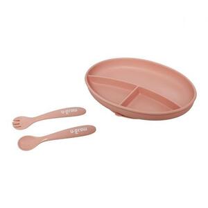 Imagine Set farfurie cu lingurita si furculita silicon U-Grow UG-SET9PK