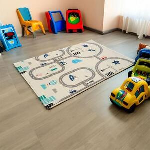 Imagine Covor de joaca pentru copii U-Grow UG-F10120-1, din spuma, pliabil, 2 fete, impermeabil, izolant, 120 x 180 x 1 cm, circuit